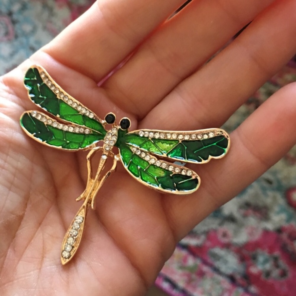 Vintage-Style Dragon-Fly Brooch Pin
